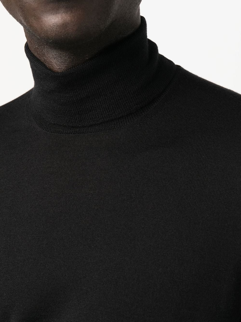 Shop Tagliatore Mike Mock-neck Knitted Jumper In Black