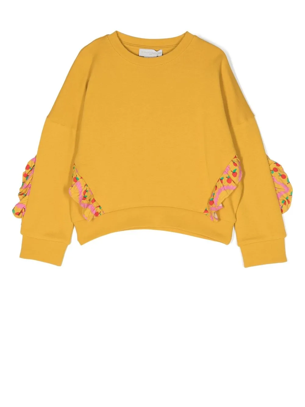 

Stella McCartney Kids sudadera con detalle de volantes - Amarillo