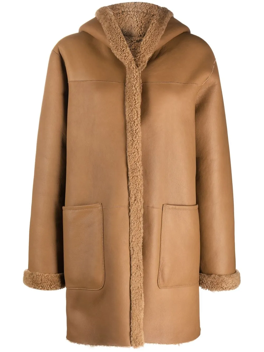 

V:PM ATELIER x Paisi reversible shearling coat - Brown