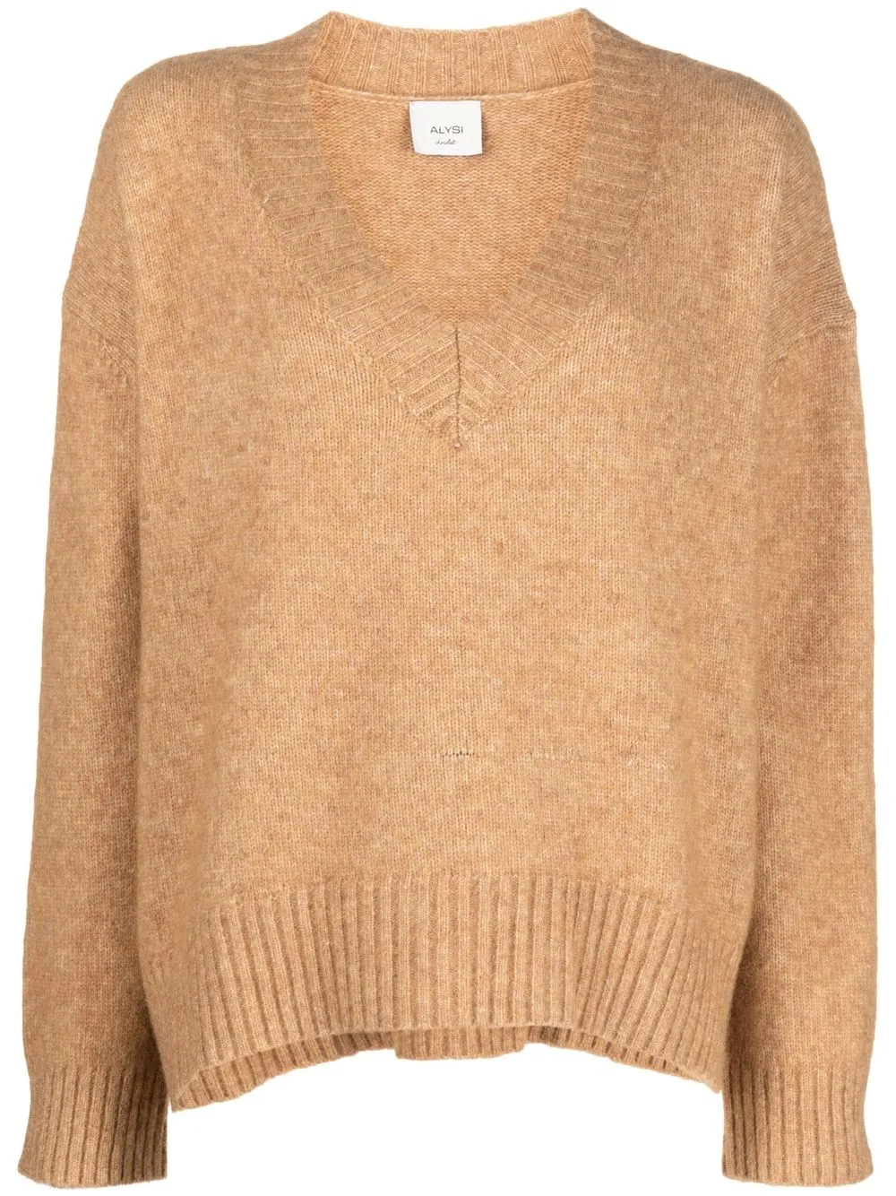 

Alysi V-neck knit jumper - Brown