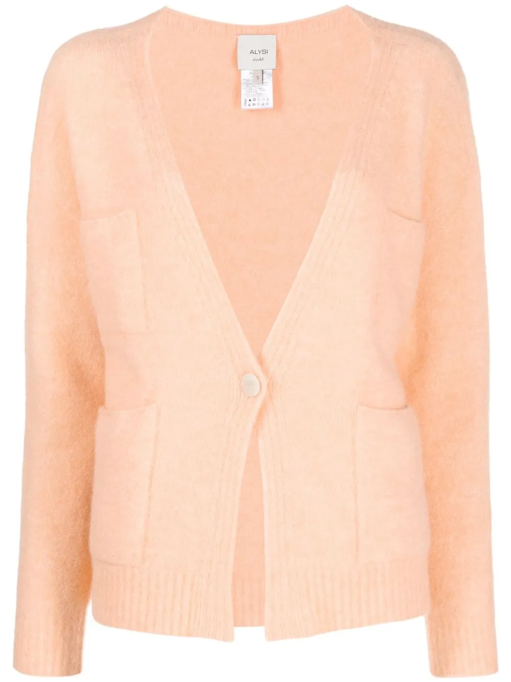 

Alysi V-neck knit cardigan - Orange