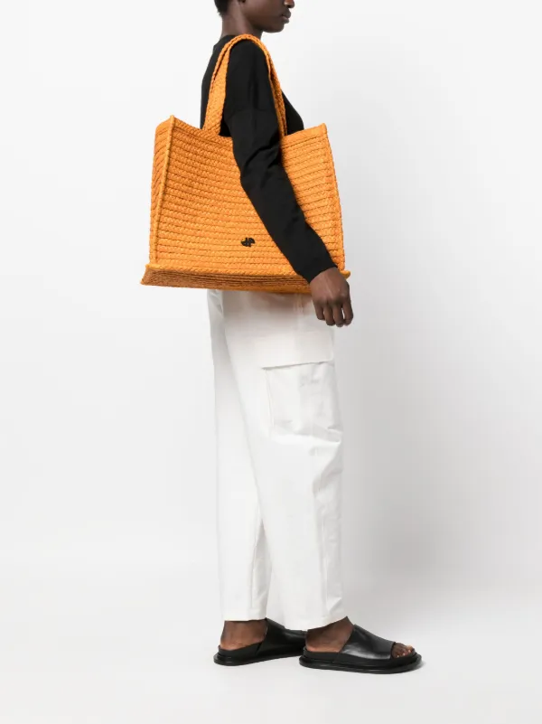 PATOU ラフィアハンドバッグ Patou Iconic ラフィア バッグ | ニュートラル | FARFETCH JP