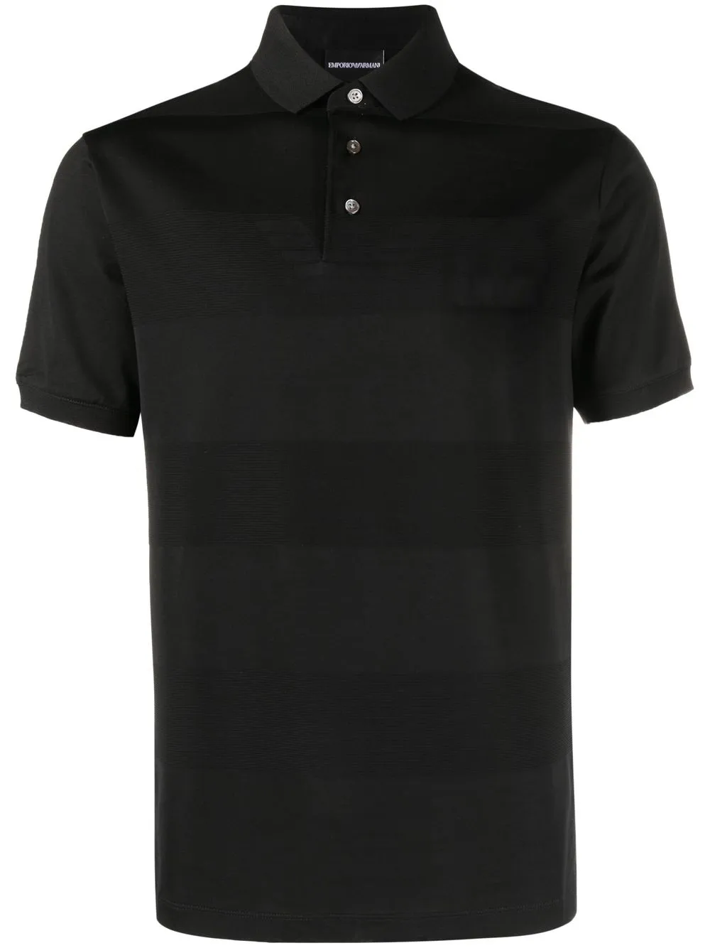 

Emporio Armani playera tipo polo con detalle de rayas - Negro