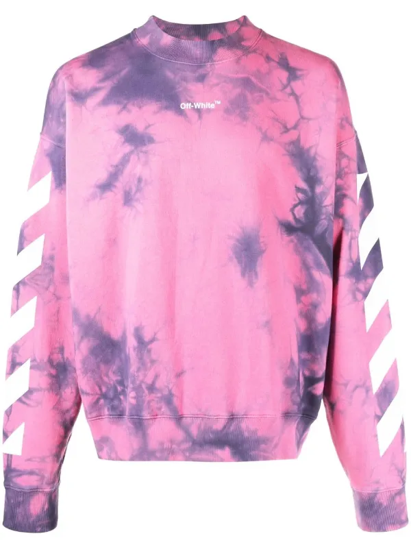 Diag-stripe Tie Dye Sweatshirt - Farfetch