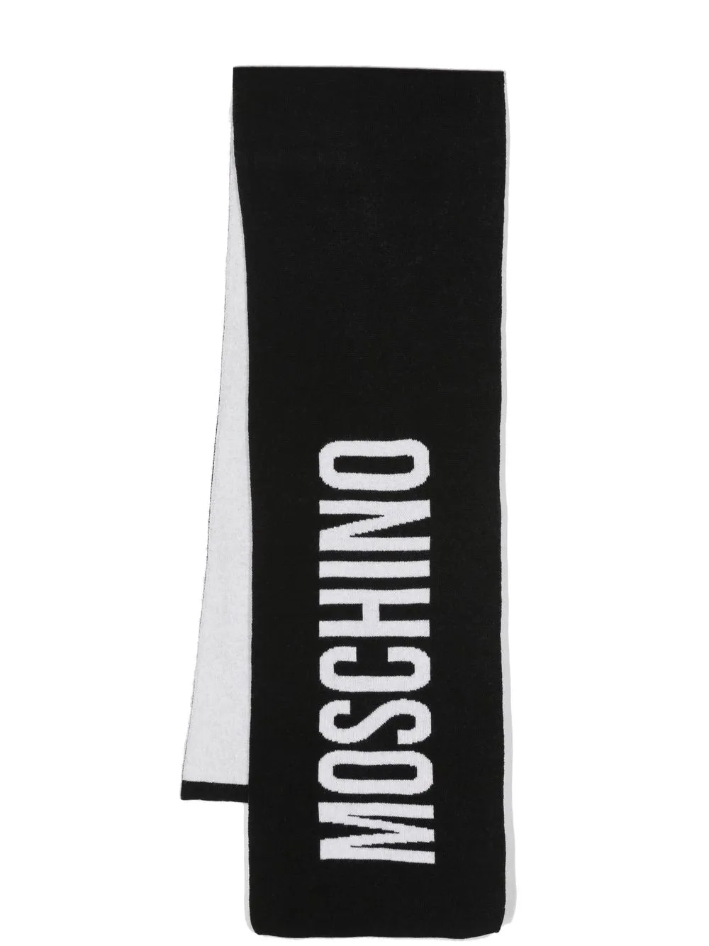 

Moschino mascada con logo bordado monocromático - Negro