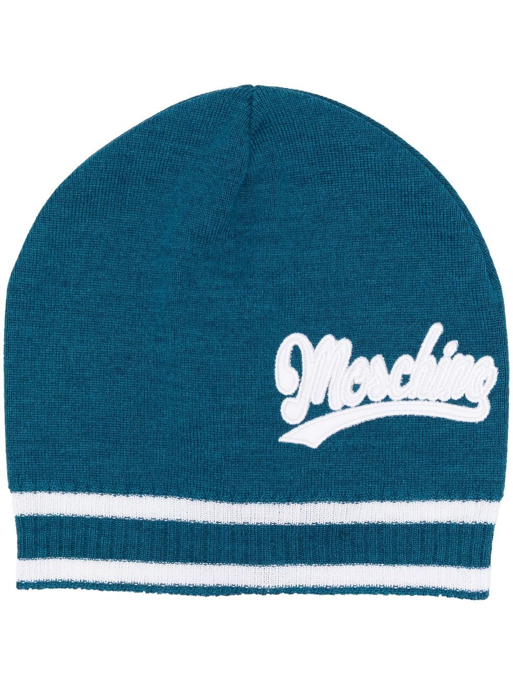 

Moschino gorro con logo bordado - Azul