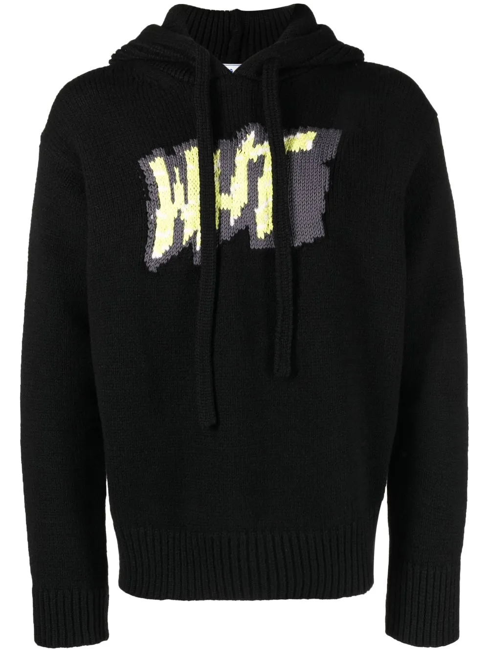 

Off-White hoodie con logo en intarsia - Negro