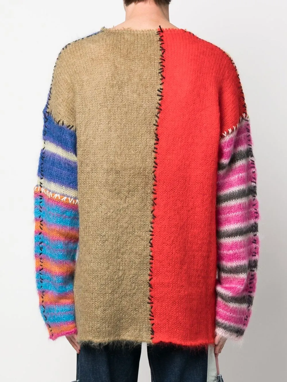 oversized patchwork jumper