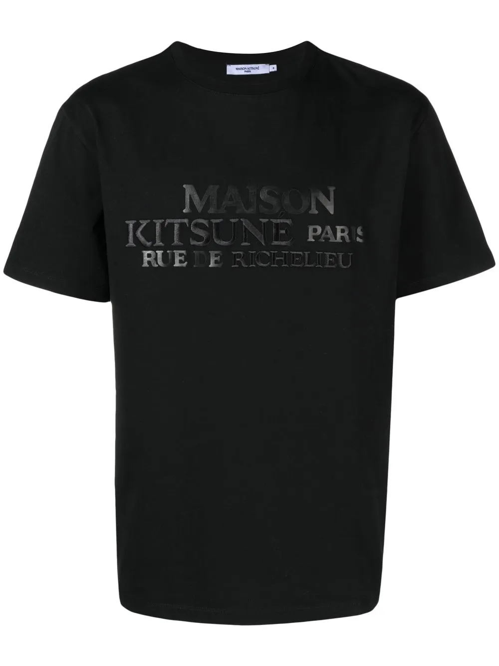 

Maison Kitsuné logo-embroidered cotton T-shirt - Black