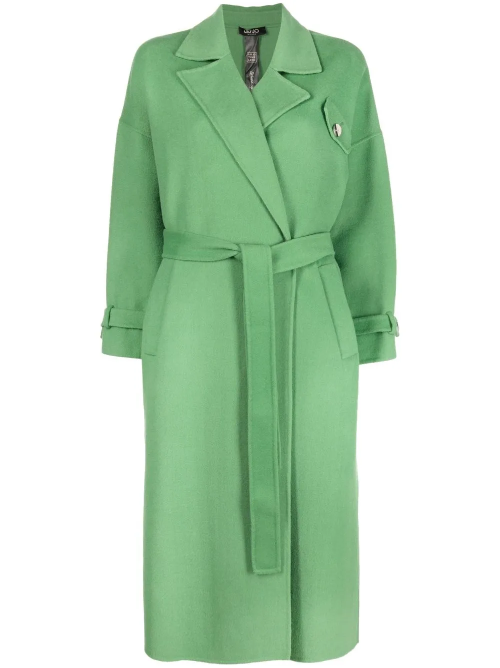 

LIU JO belted wool trench coat - Green