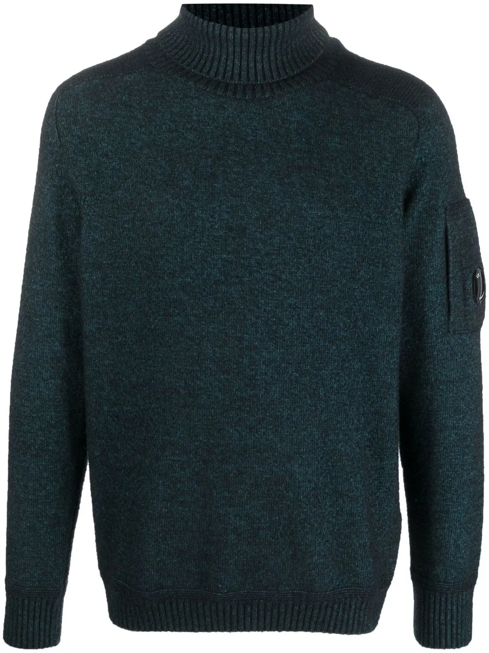 

C.P. Company Lens-detail roll neck jumper - Blue