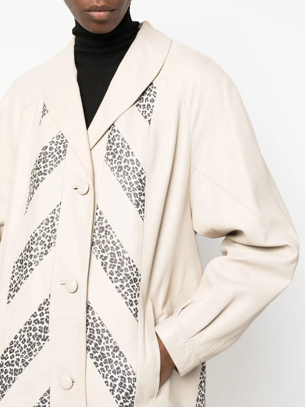 A.N.G.E.L.O. Vintage Cult 1980s leopard-print Leather Coat - Farfetch