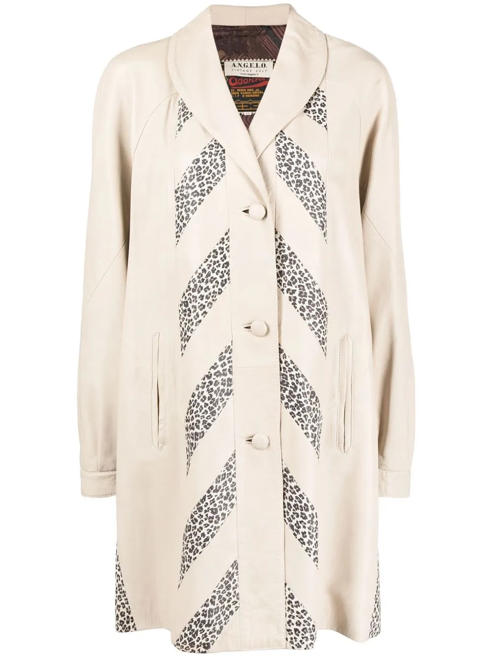 

A.N.G.E.L.O. Vintage Cult 1980s leopard-print leather coat - Neutrals