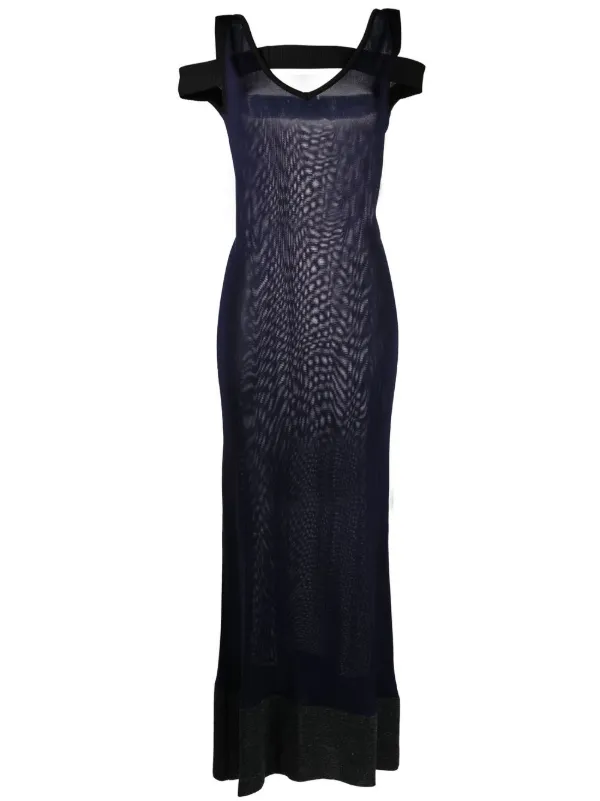 Jacquemus Semi-sheer Maxi Dress in Blue