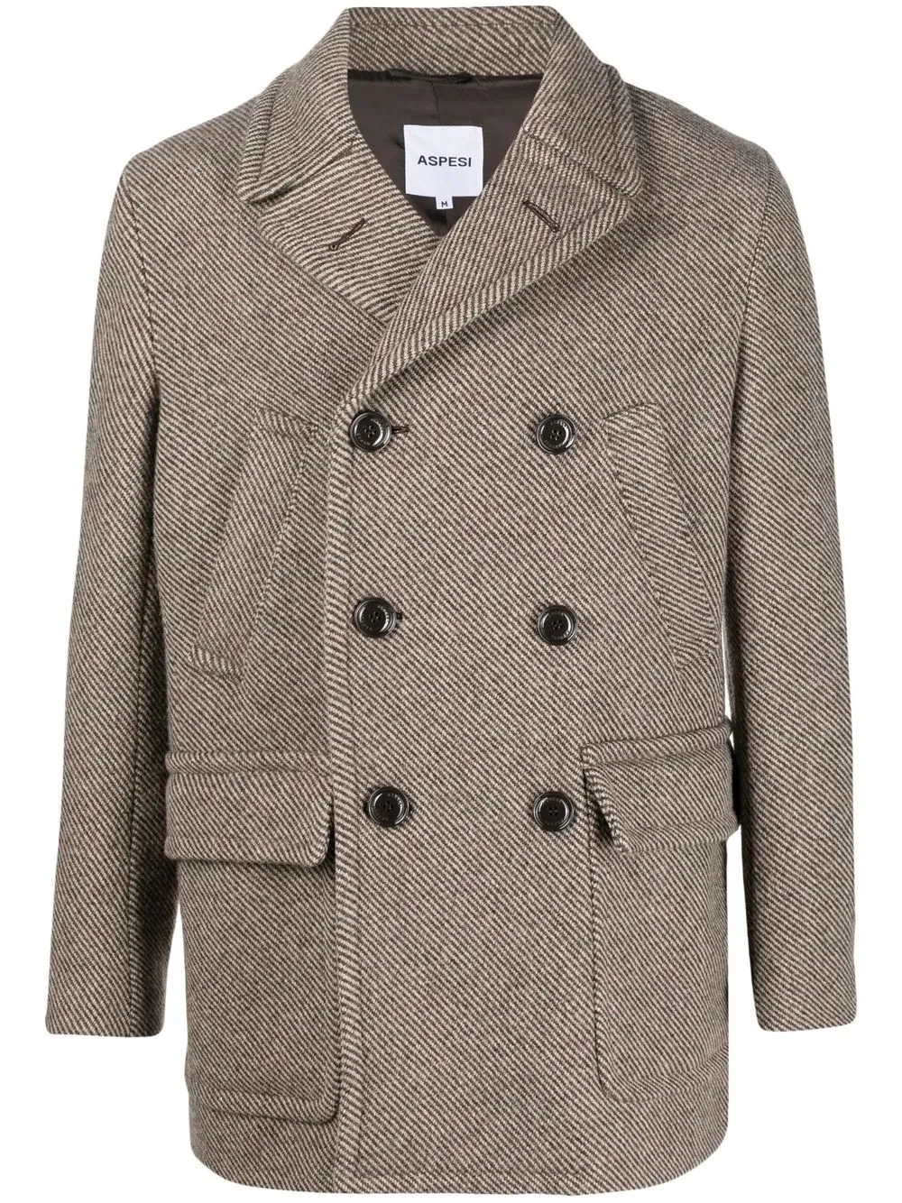 

ASPESI double-breasted coat - Brown