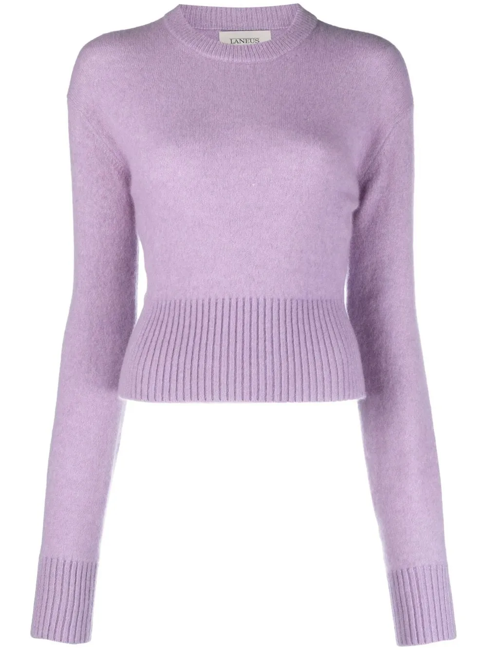 

Laneus ribbed-trim fitted jumper - Purple