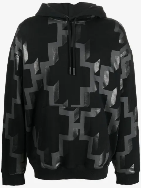 COUNTY OF MILAN geometric-print cotton hoodie