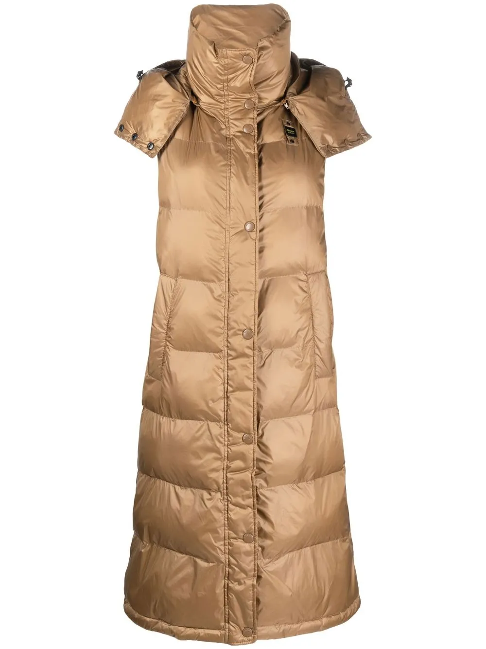 

Blauer padded-design hooded vest - Brown