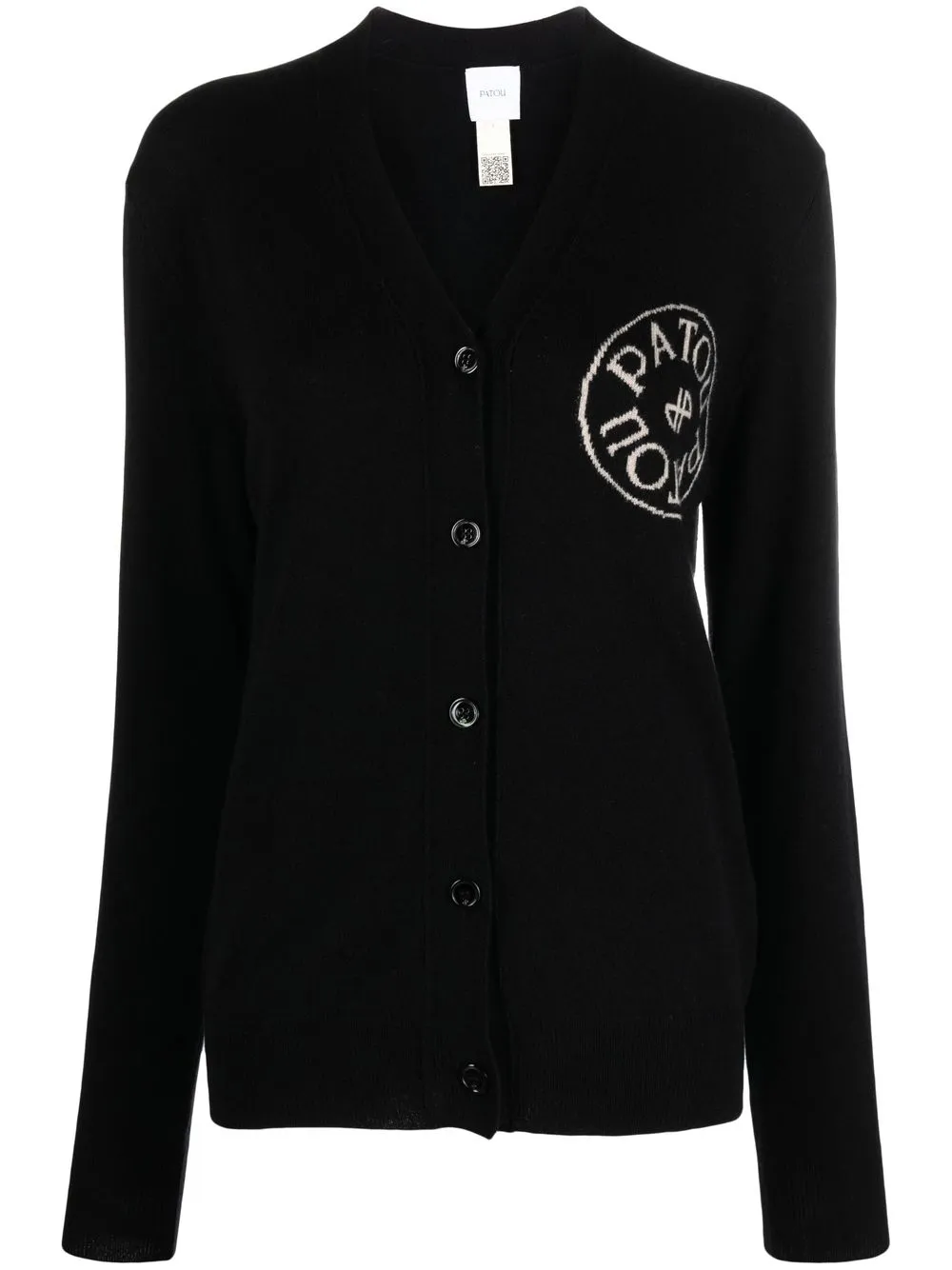 

Patou V-neck wool-blend cardigan - Black