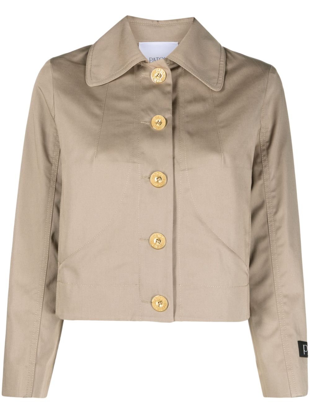 Patou Tailored Short Jacket In Brown
