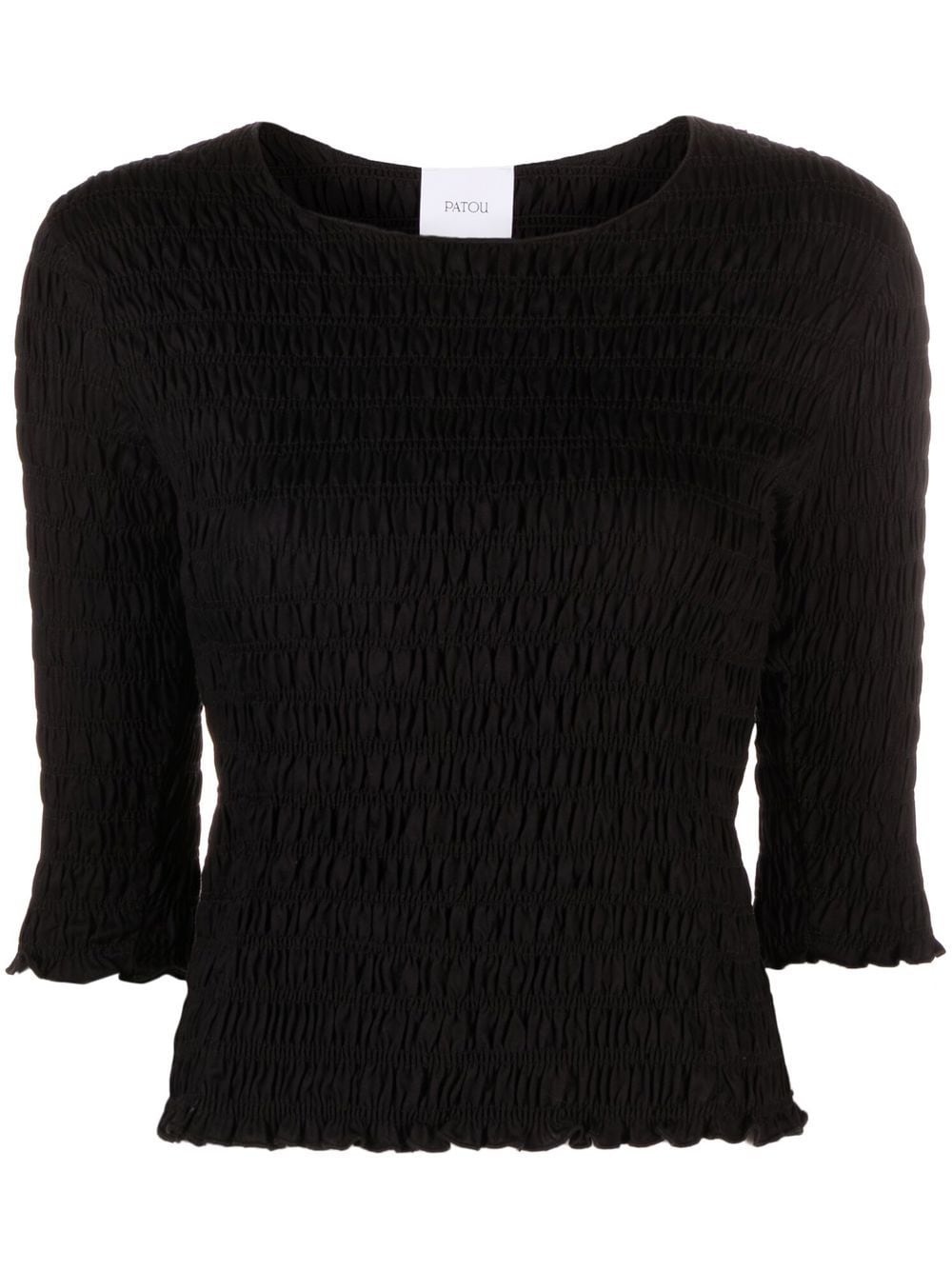 Shop Patou Round-neck Top In Black