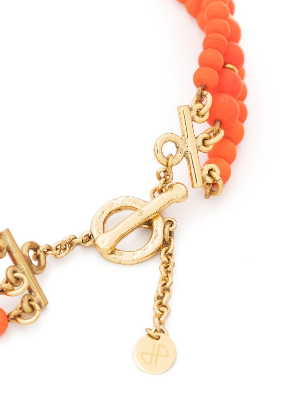 Shop Patou Pop Peals Logo-charm Necklace In Orange