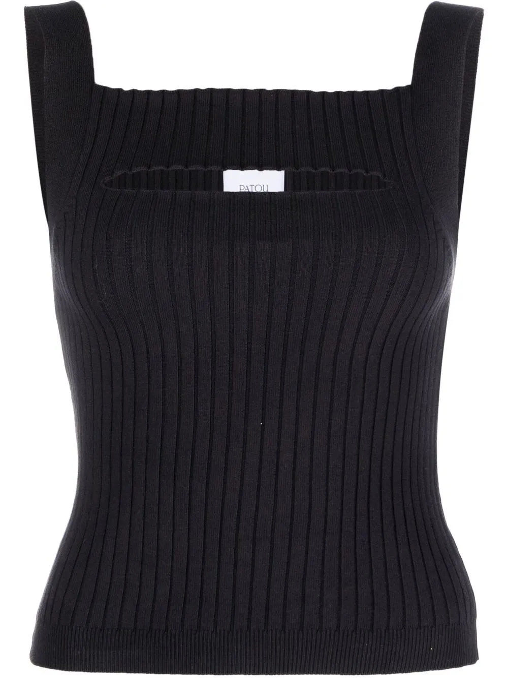 

Patou cut-out ribbed tank top - Black