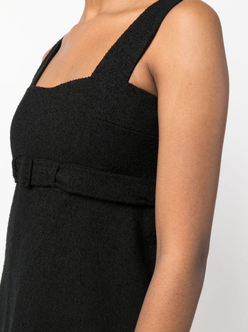 Shop Patou Corsage Belted Mini Dress In Black