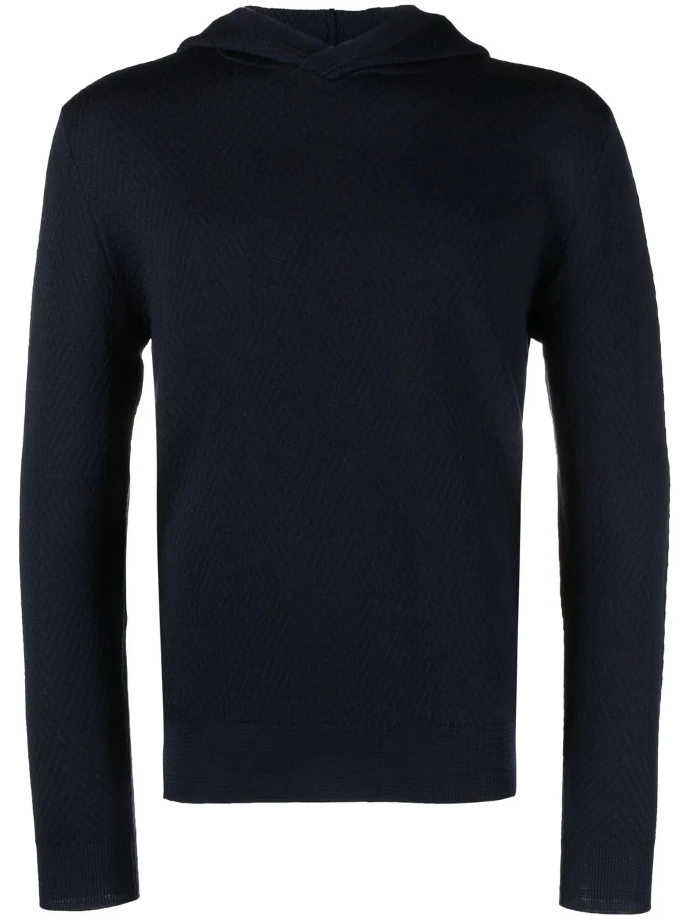 

Emporio Armani hooded virgin wool jumper - Blue