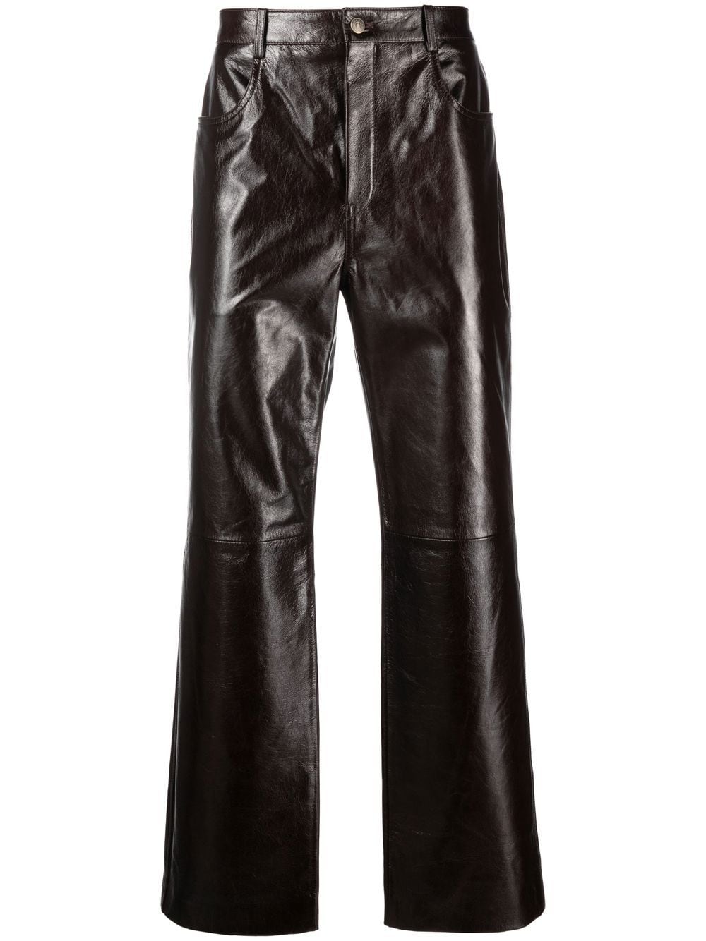 Gucci Leather Straight-leg Trousers