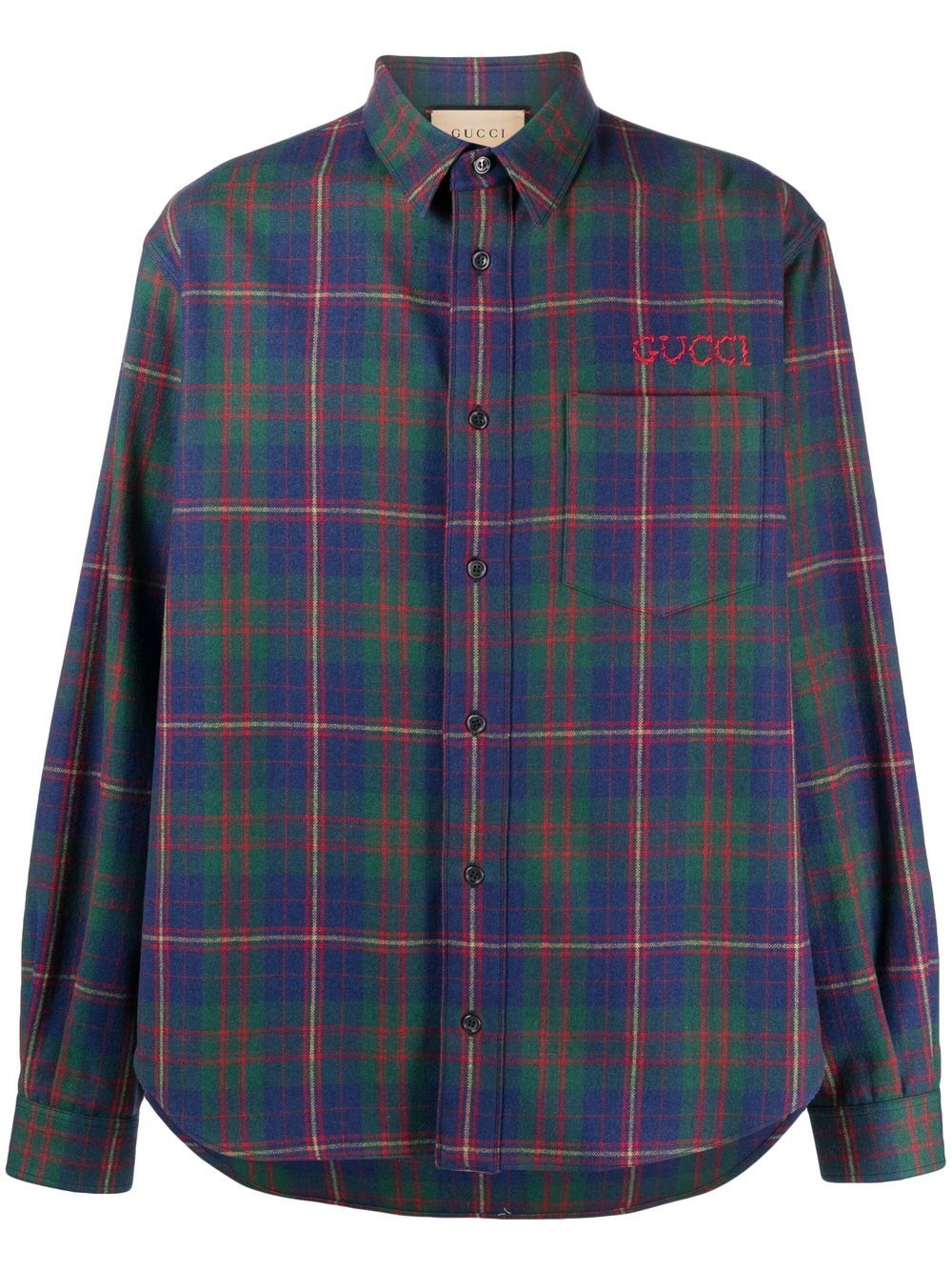 Gucci Embroidered Checked Shirt