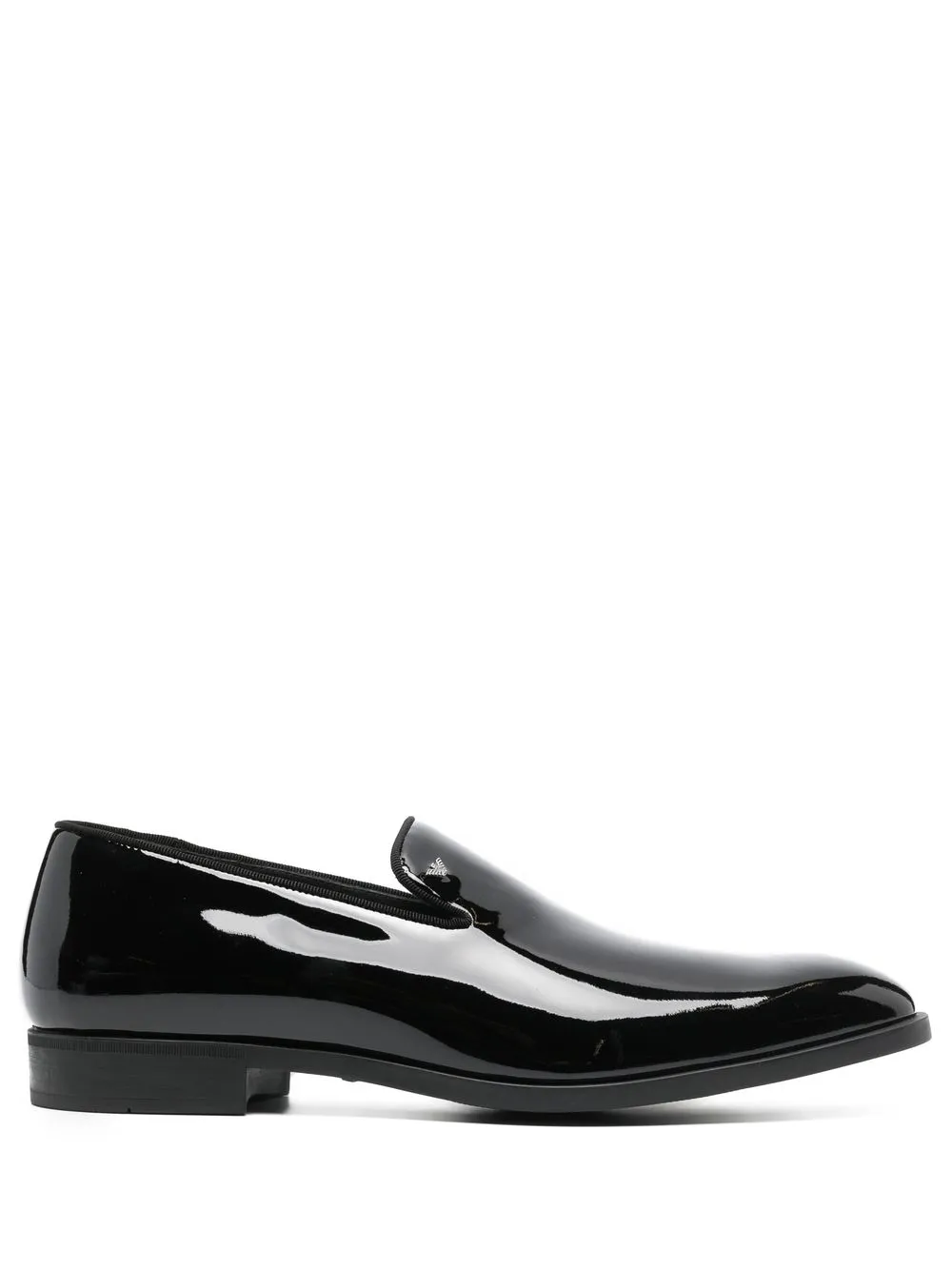 

Emporio Armani mocasines de charol - Negro