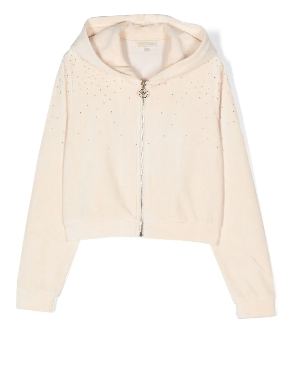 

Michael Kors Kids stud-embellished velour hoodie - Neutrals