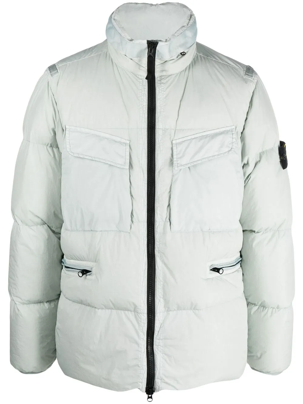 

Stone Island Compass-patch down puffer jacket - Grey