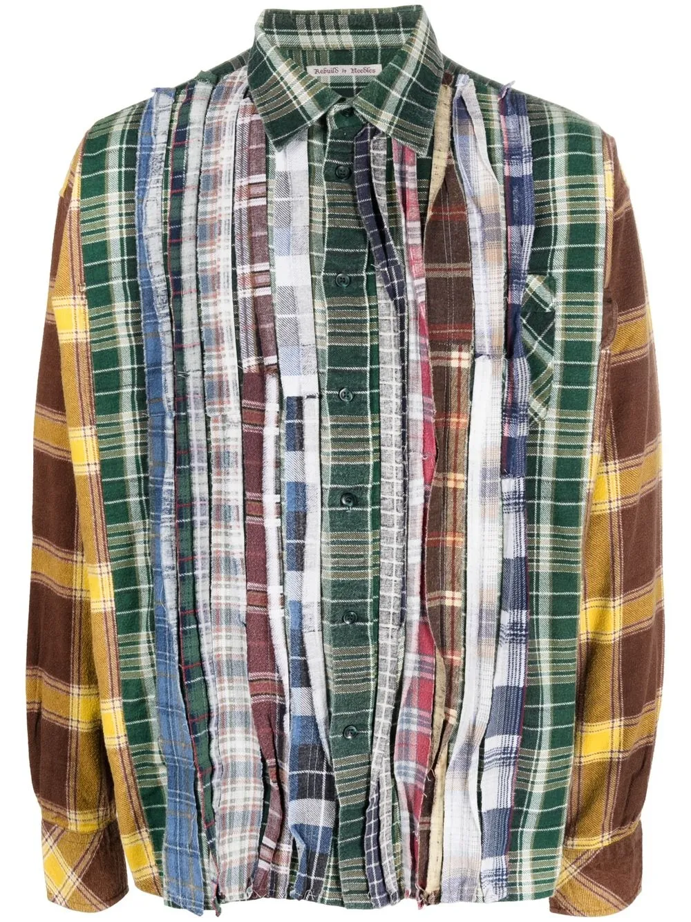 

Needles distressed patchwork shirt - Green