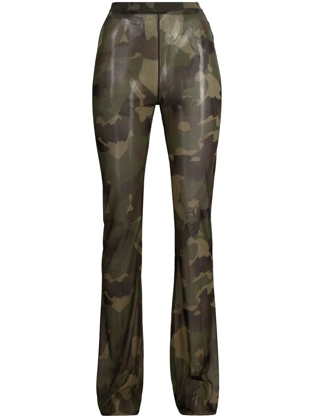 

Heron Preston pants acampanados con estampado militar - Verde