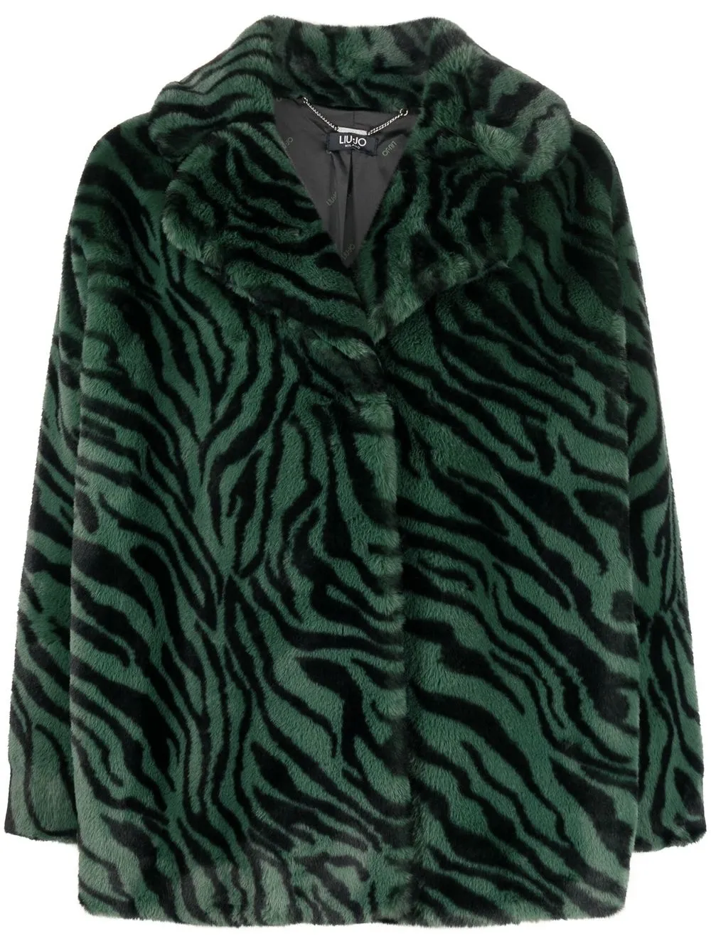 

LIU JO chamarra de pelo artificial con animal print - Verde