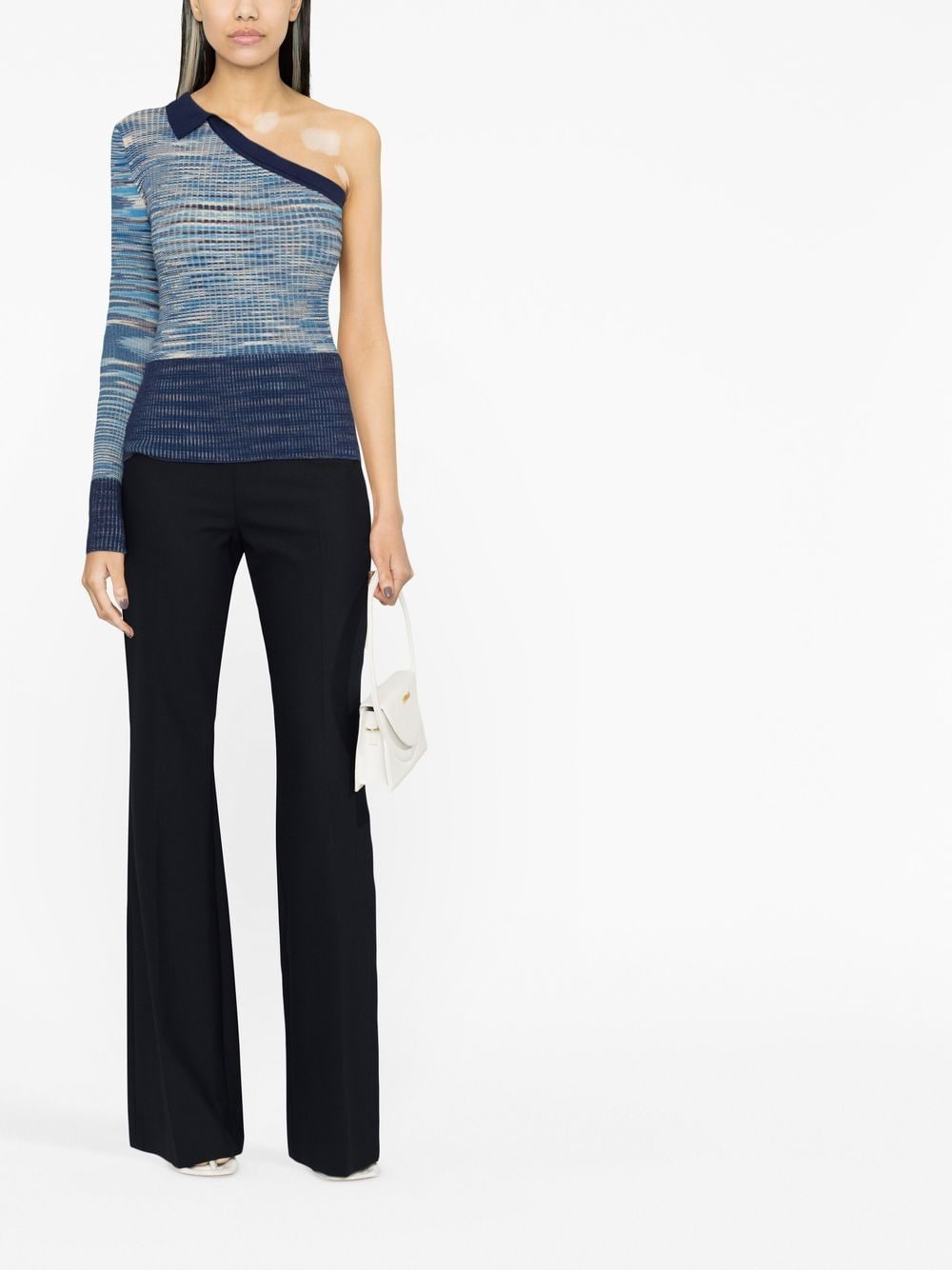 Image 2 of Jacquemus Le Polo Zucca one-shoulder polo top