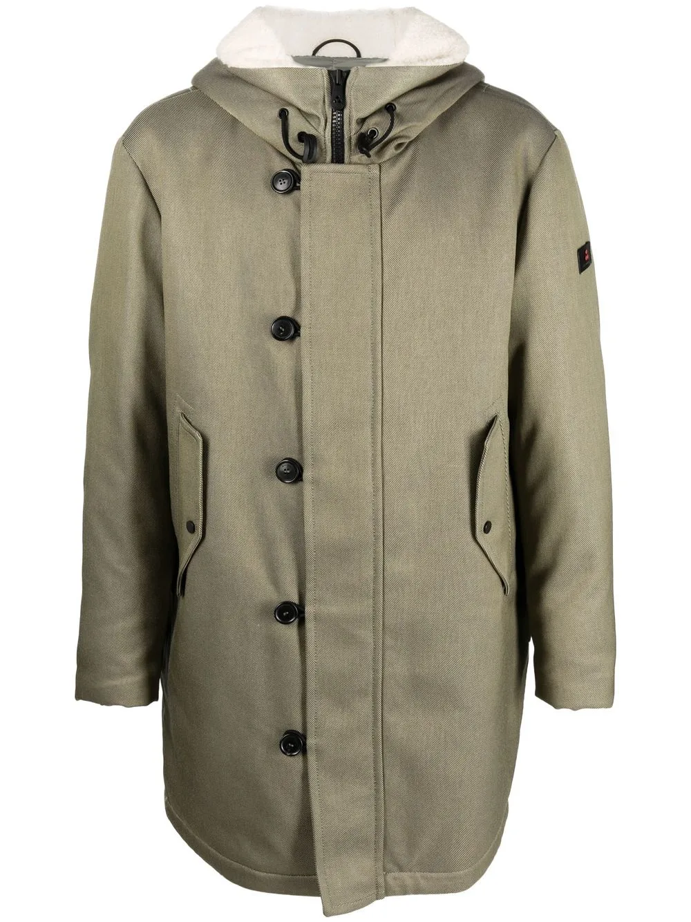 

Peuterey button-front hooded coat - Verde