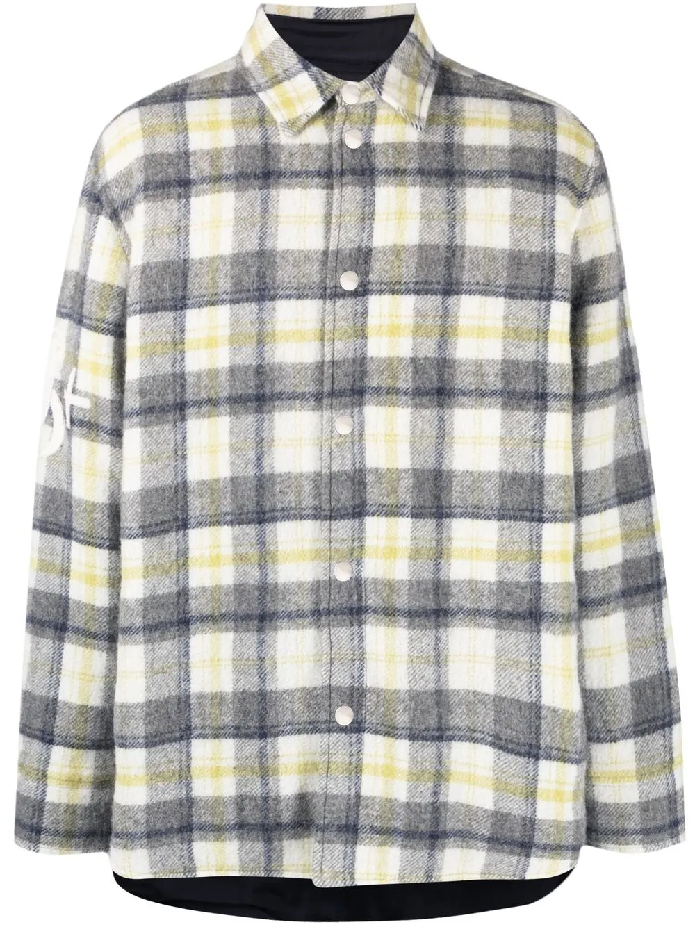 Jil Sander checked shirt jacket - White