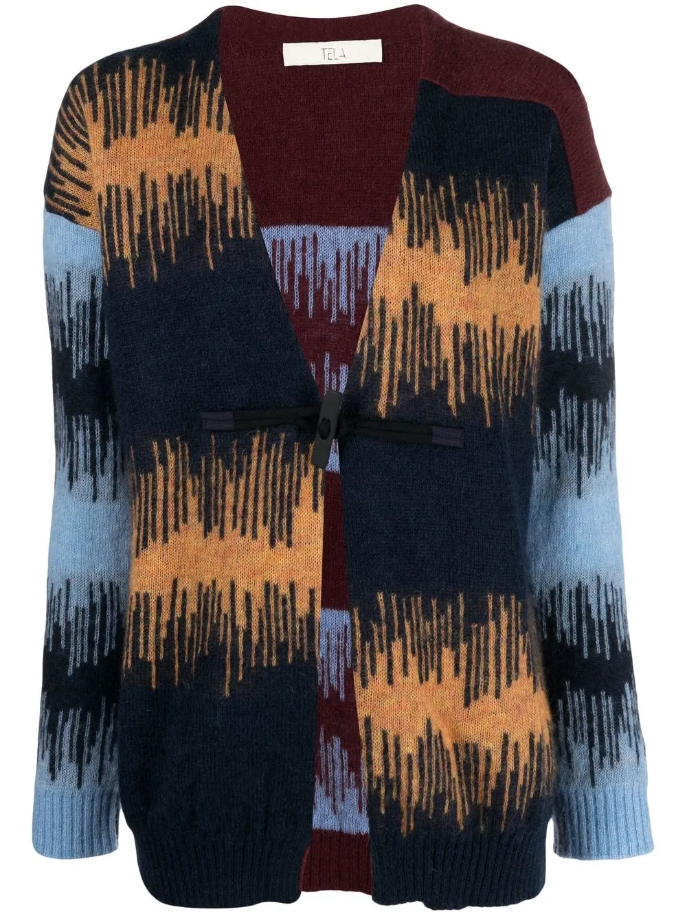 

Tela intarsia-knit V-neck cardigan - Red