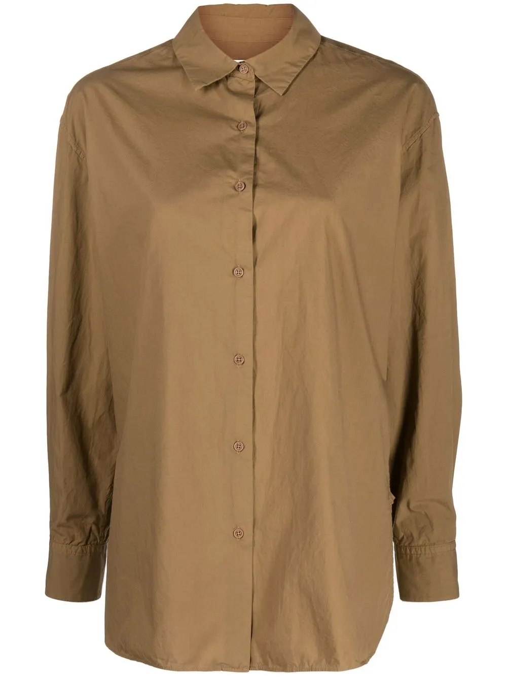 

Nili Lotan long-sleeve cotton shirt - Brown