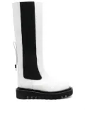 Toga Pulla two-tone knee boots - White