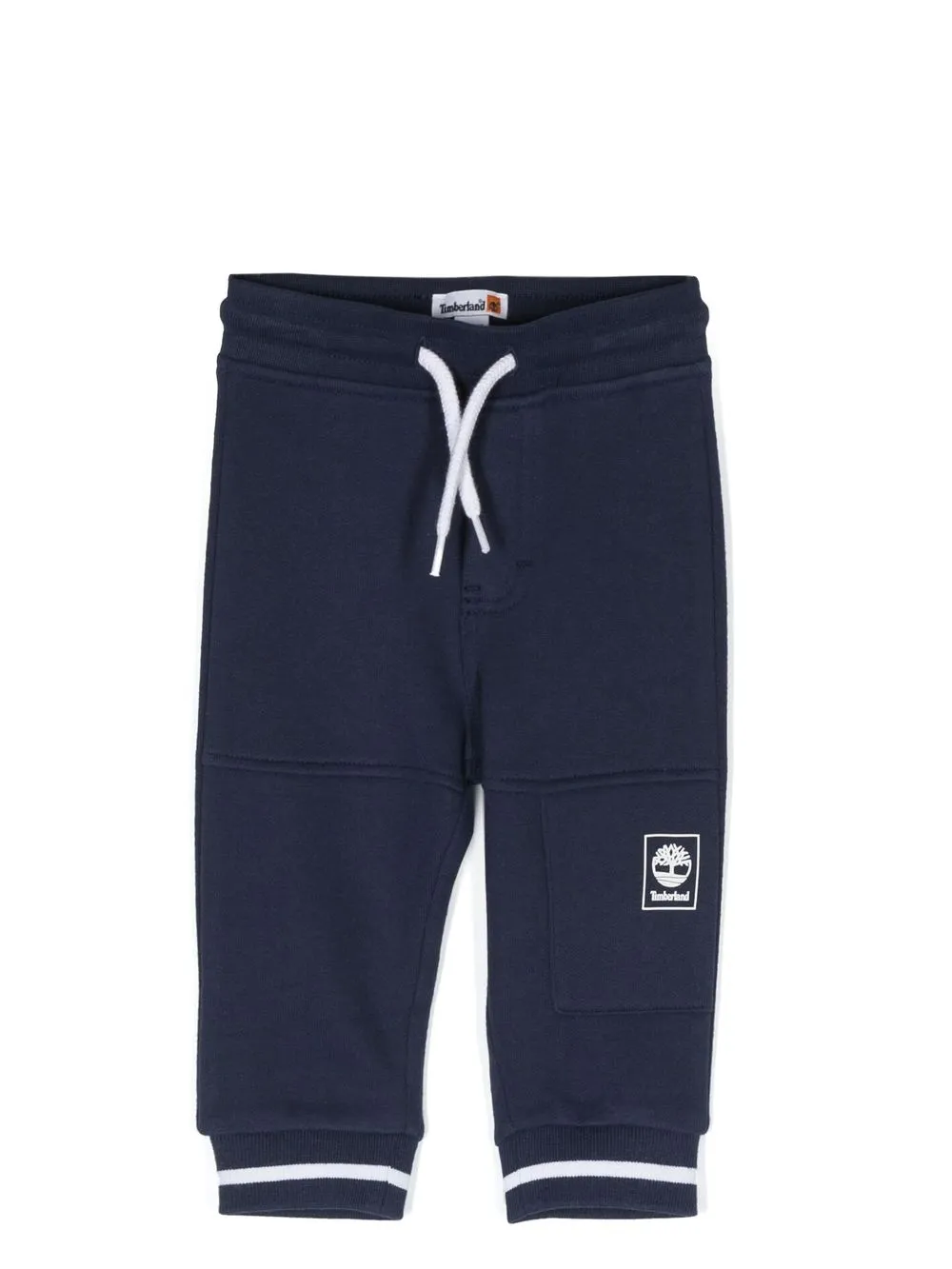 

Timberland Kids pants con parche del logo y cordones en la pretina - Azul