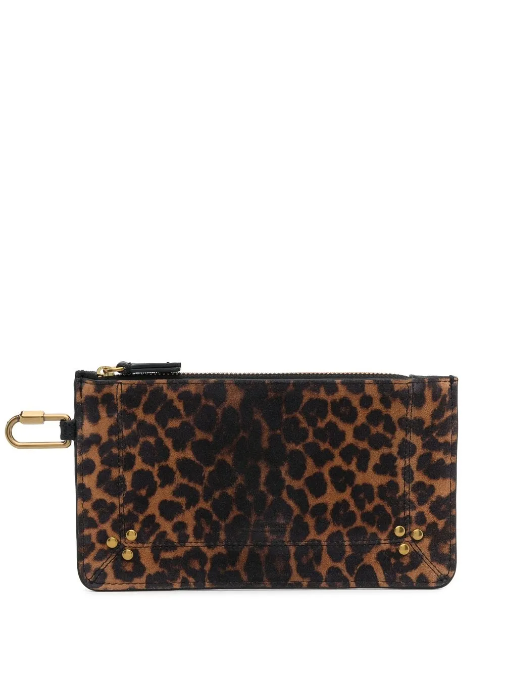 Jérôme Dreyfuss cartera Popoche con estampado de leopardo - Negro