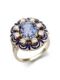 Pragnell Vintage Retro American Victorian Revival stones cluster ring - Blue