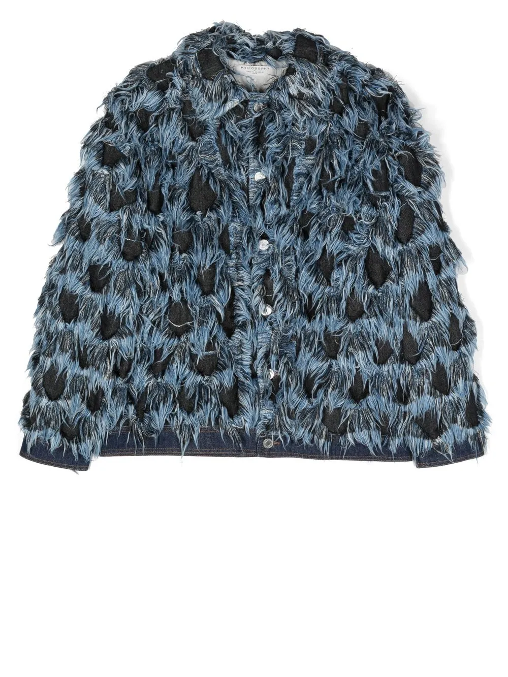 

Philosophy Di Lorenzo Serafini Kids faux-fur patch denim jacket - Blue