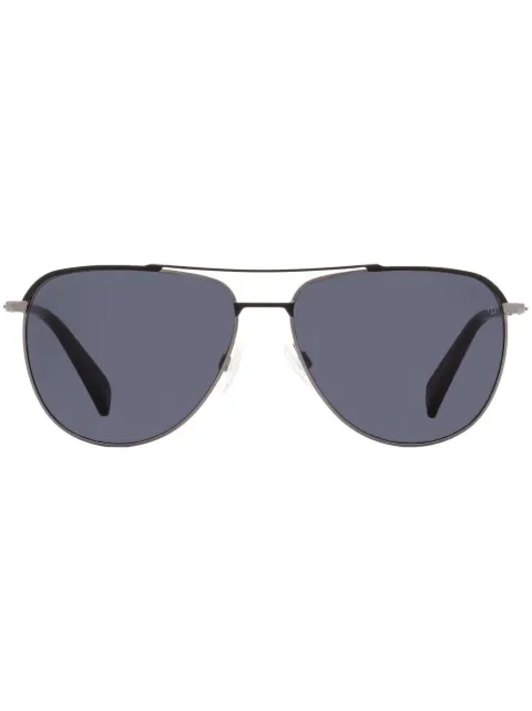 tinted pilot-frame sunglasses