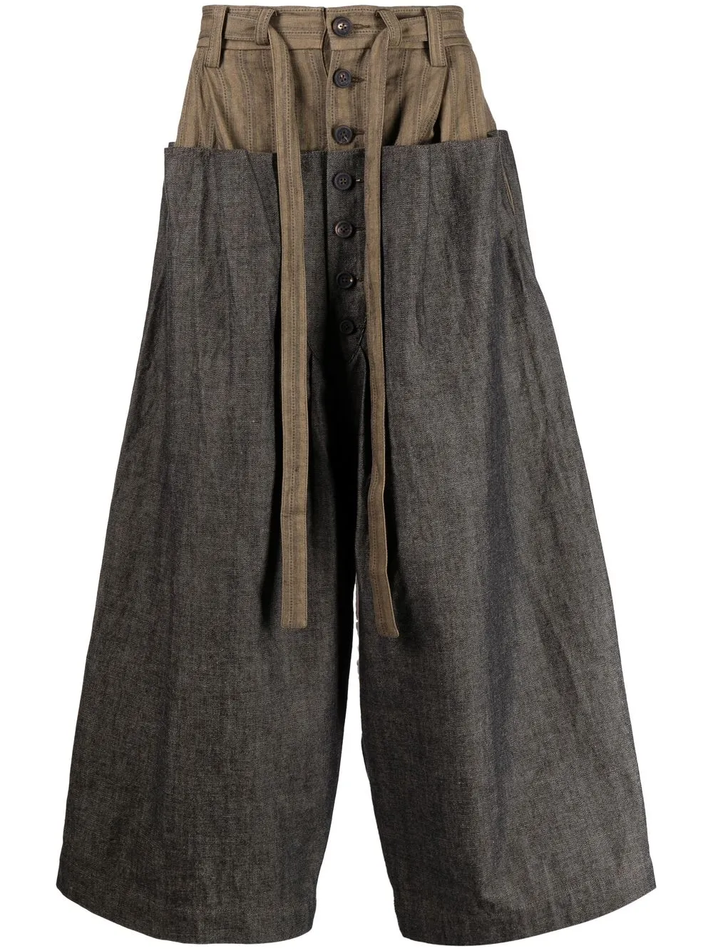 

Ziggy Chen wide-leg trousers - Brown