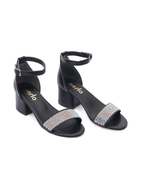 Tulleen rhinestone block-heel sandals 